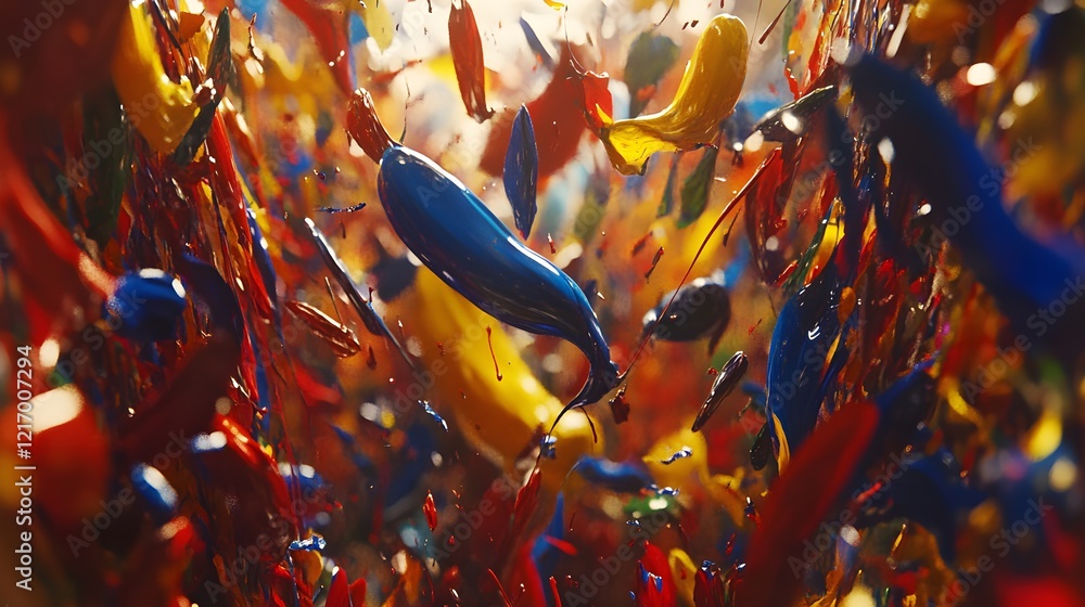 Lively Abstract Paint Splatter in High Resolution with Sharp Details Lively Abstract Paint Splatter in High Resolution with Sharp Details