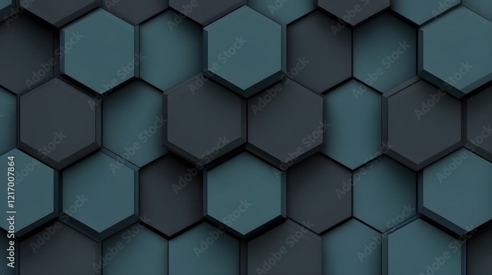 Teal and Gray Hexagon Background with Smooth Gradient Effect Teal and Gray Hexagon Background with Smooth Gradient Effect