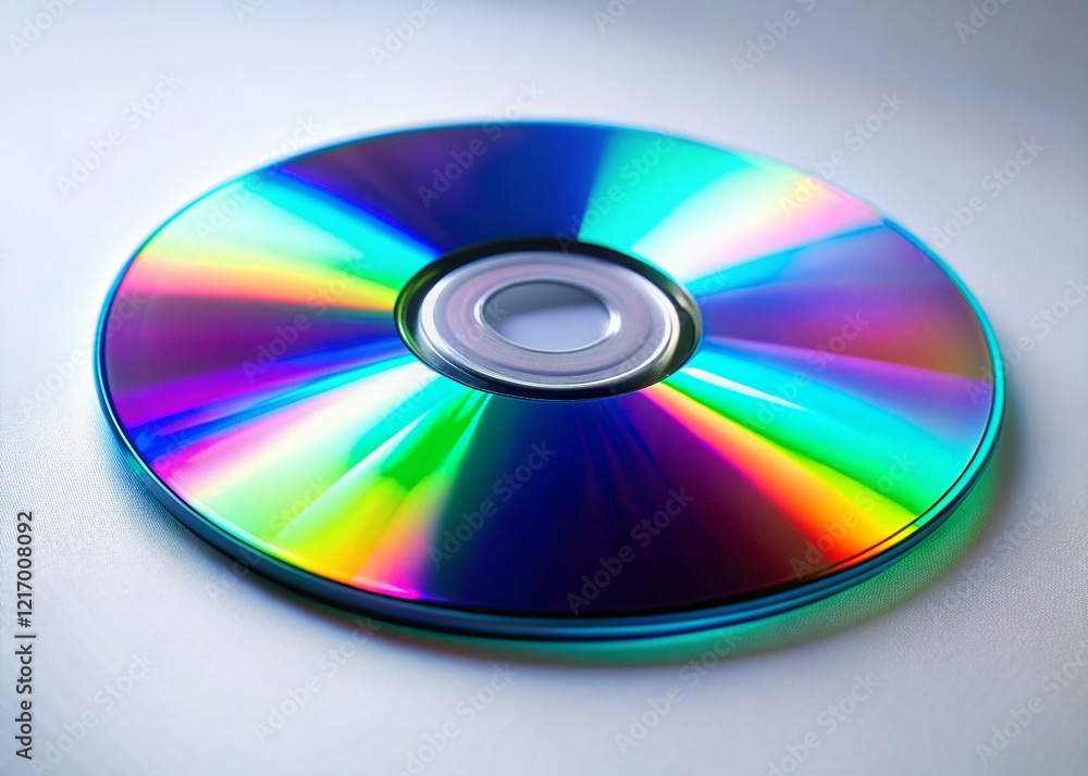 Minimalist Ejected CD: Clean, Simple Tech Background Stock Photo