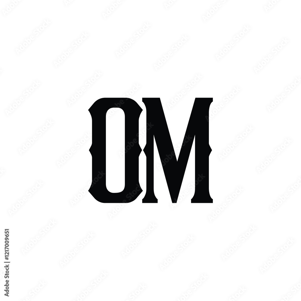 OM monogram logo design letter text name symbol monochrome logotype alphabet character simple logo OM monogram logo design letter text name symbol monochrome logotype alphabet character simple logo