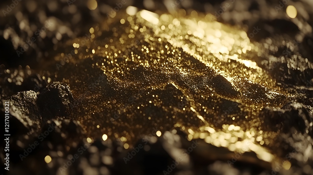 Elegant Golden Sparkles on Dark Background High-Quality Photorealistic Elegant Golden Sparkles on Dark Background High-Quality Photorealistic