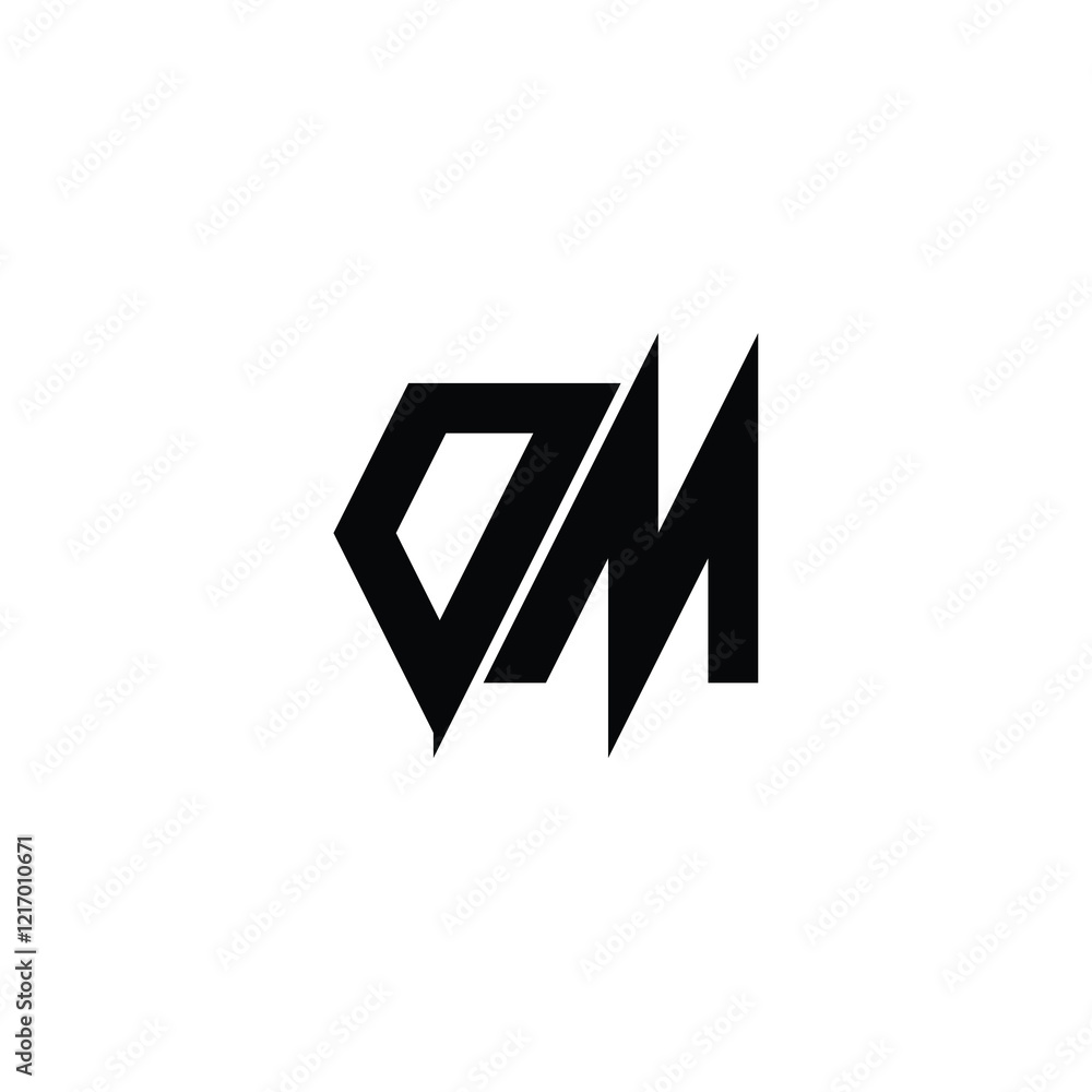 OM monogram logo design letter text name symbol monochrome logotype alphabet character simple logo OM monogram logo design letter text name symbol monochrome logotype alphabet character simple logo