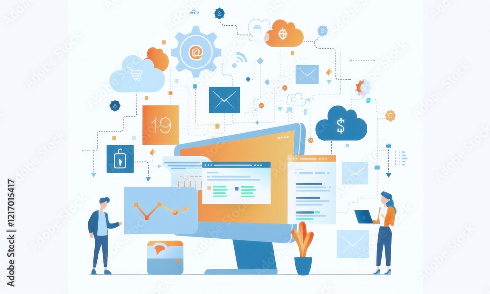 Collaborative Cloud Computing Illustration