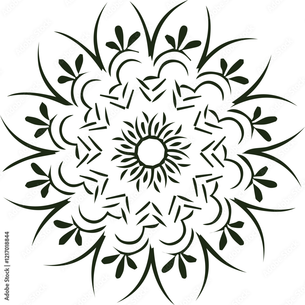 Beautiful flower art and mandala vector design Beautiful flower art and mandala vector design