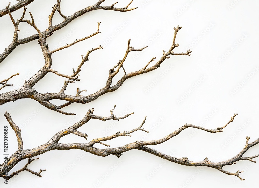 Dried tree branches against a white background, high-definition photography. --ar 128:93 --v 6.1 Job ID: 52100be2-65c0-41fc-86b4-6b7b5464dd01 Dried tree branches against a white background, high-definition photography. --ar 128:93 --v 6.1 Job ID: 52100be2-65c0-41fc-86b4-6b7b5464dd01