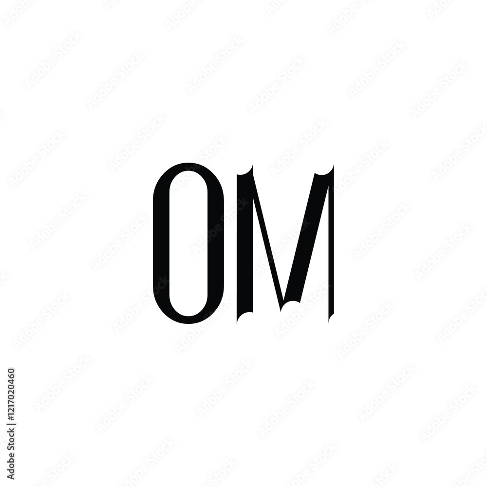 OM monogram logo design letter text name symbol monochrome logotype alphabet character simple logo OM monogram logo design letter text name symbol monochrome logotype alphabet character simple logo