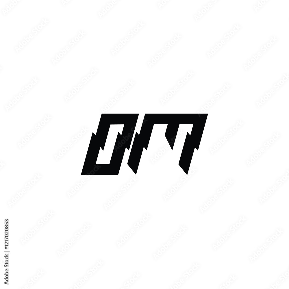 OM monogram logo design letter text name symbol monochrome logotype alphabet character simple logo OM monogram logo design letter text name symbol monochrome logotype alphabet character simple logo