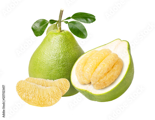 Pomelo on white background