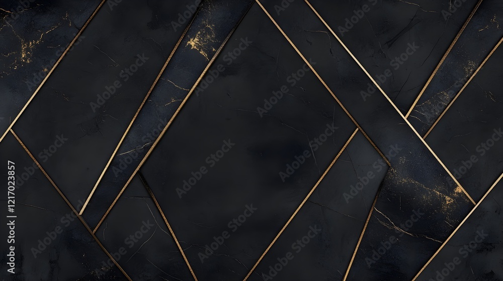 custom made wallpaper toronto digitalDelicate Gold Geometric Lines on Black Background in High Resolution
