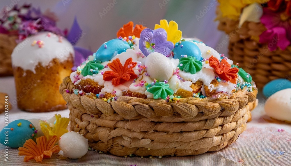 easter basket with easter eggs easter basket with easter eggs