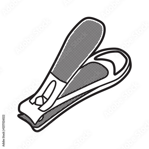 vector image, simple nail clippers