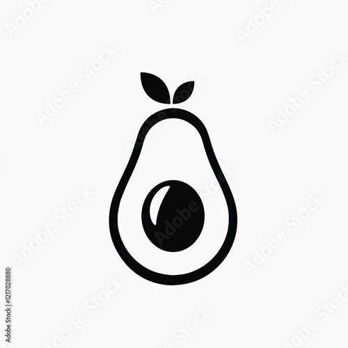Avocado icon, avocado oil, avocado icon, eco, leaf, vegan, fresh natural avocado logo fully editable vector template