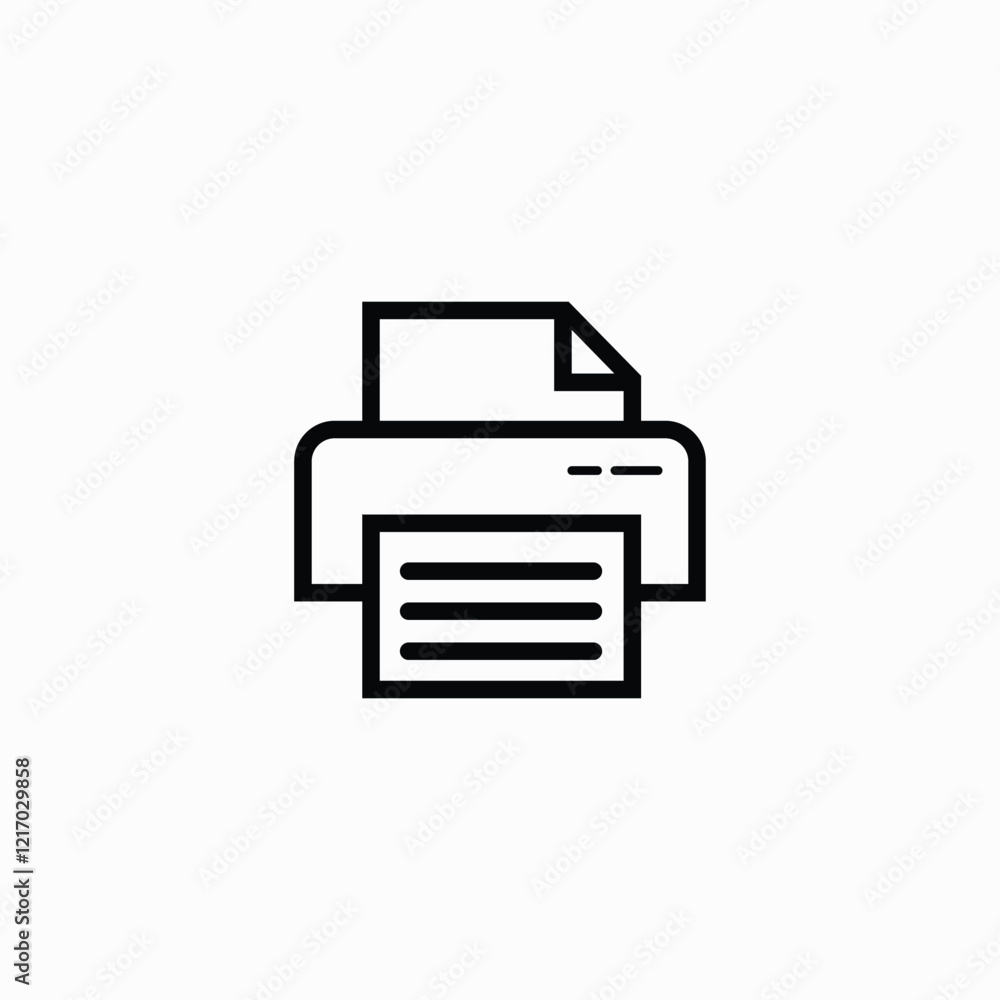 Printer vector icon. Illustration isolated for graphic and web design fully editable vector teimplate Printer vector icon. Illustration isolated for graphic and web design fully editable vector teimplate
