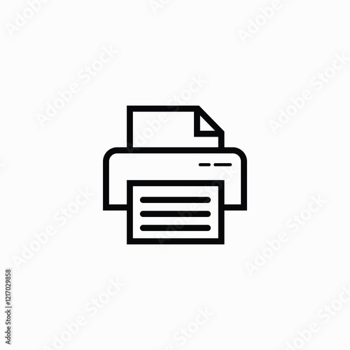 Printer vector icon. Illustration isolated for graphic and web design fully editable vector teimplate