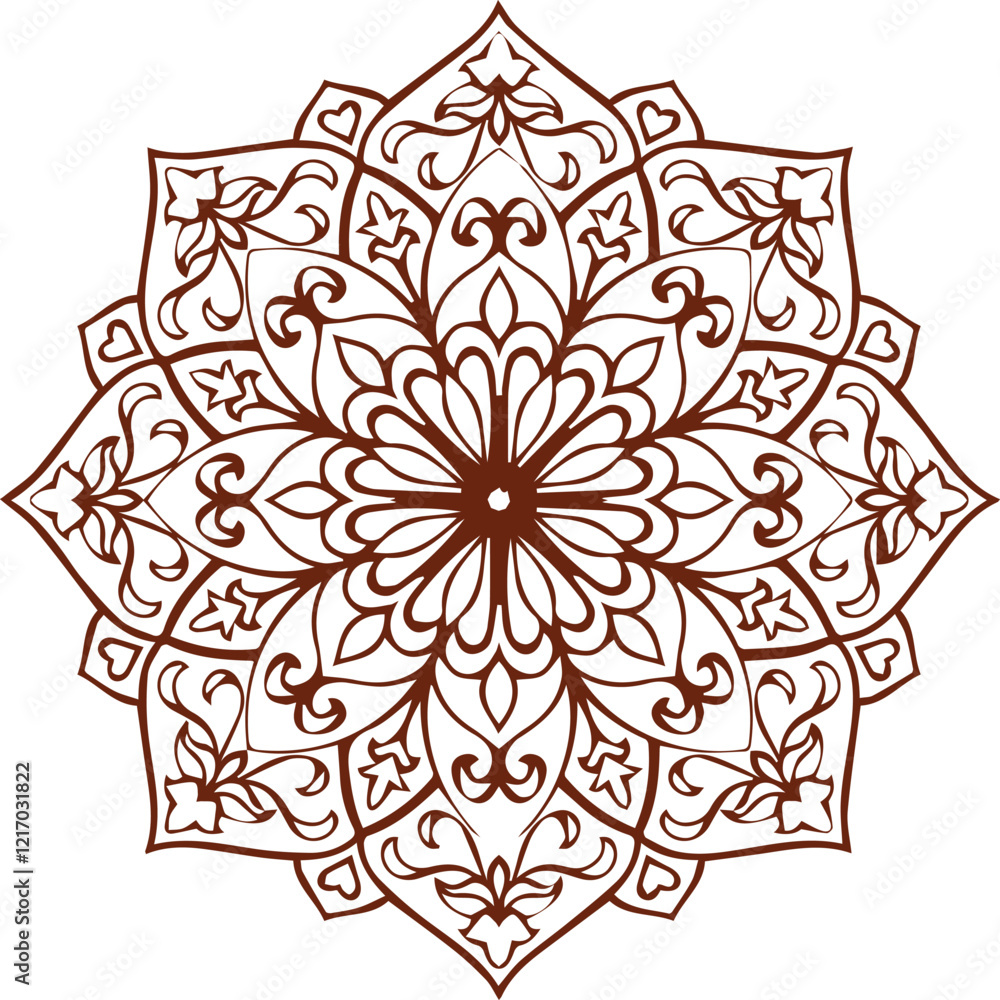 Beautiful flower art and mandala vector design Beautiful flower art and mandala vector design