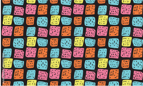 Abstract vector retro pattern geometric colorful background