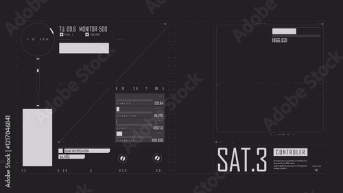 Advanced User Interface data display with transparent background.
