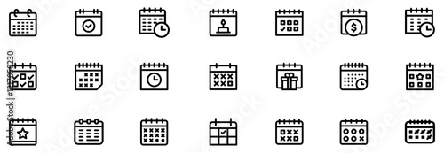 Calendar icon collection. Set of calendar symbols. Meeting Deadlines icon. Time management. Appointment schedule flat icon icon. Vector Illustration. EPS 10