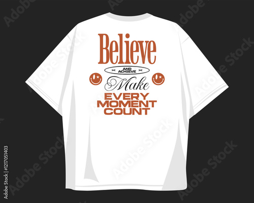 Typography streetwear vector t-shirt design for brand, streetwear clothing design. Minimalist typography, merch design for print. Quotes for apparel design, fashion, clothes. Print on demand