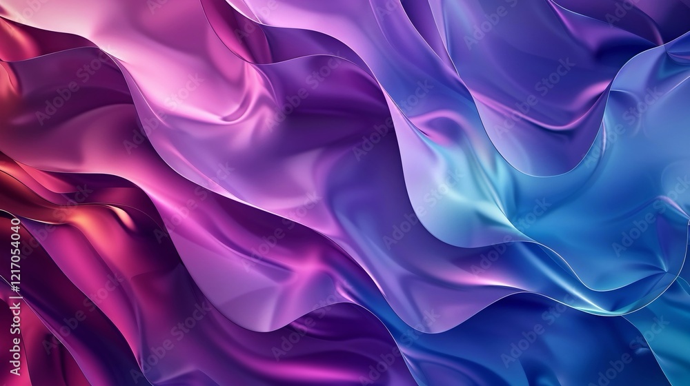 Obraz premium Sfondo astratto colorato con tonalità vivaci viola, azzure e rosa e forme fluide che creano un'atmosfera dinamica e coinvolgente