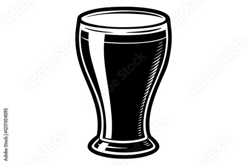 a glass of beer silhouette vector illustration