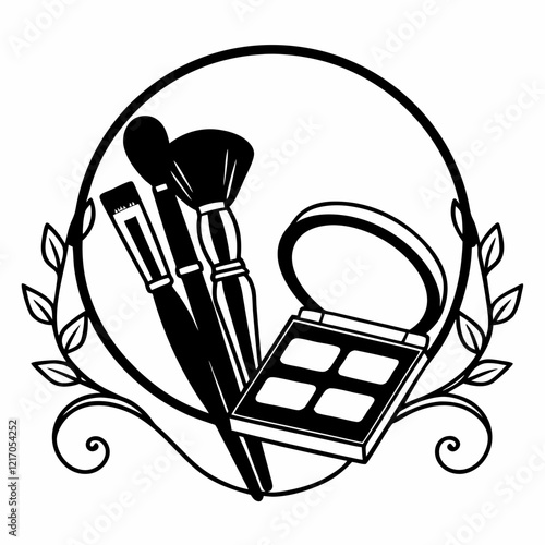 make up brushes and mascara