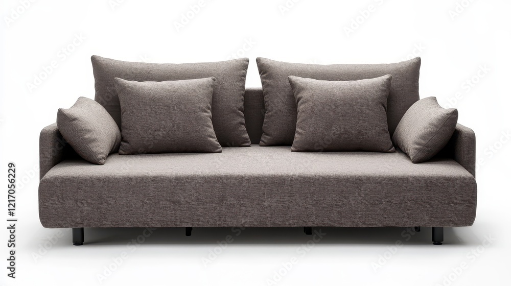 Obraz premium Modern Sofa with Cushions for Stylish Interiors