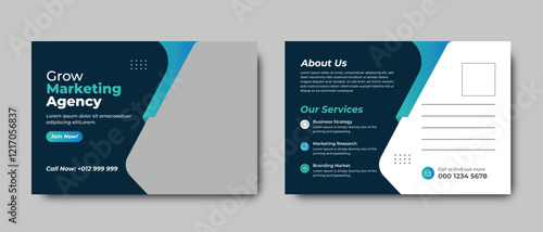postcard design business template. corporate business postcard EDDM template.