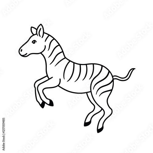 Zebra  vector design on white background