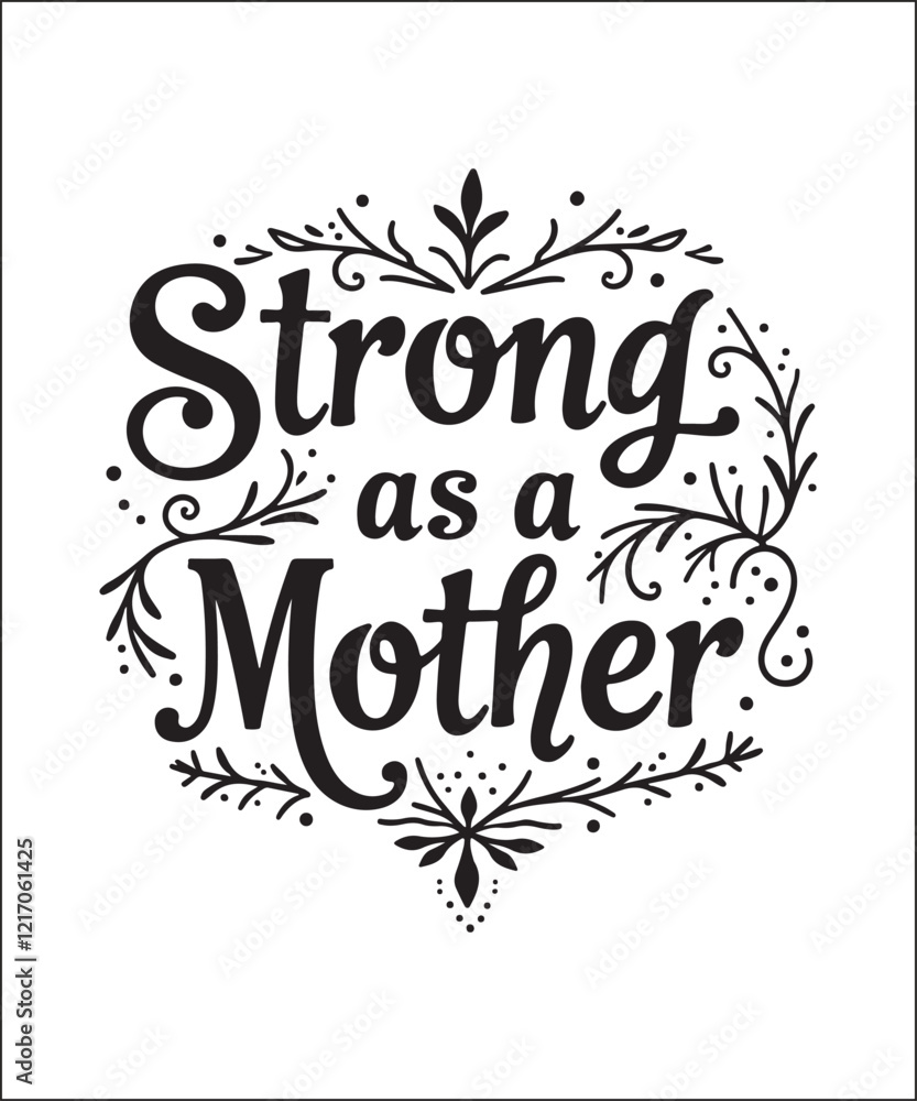 Fototapeta premium Handwritten Script Mom Shirt