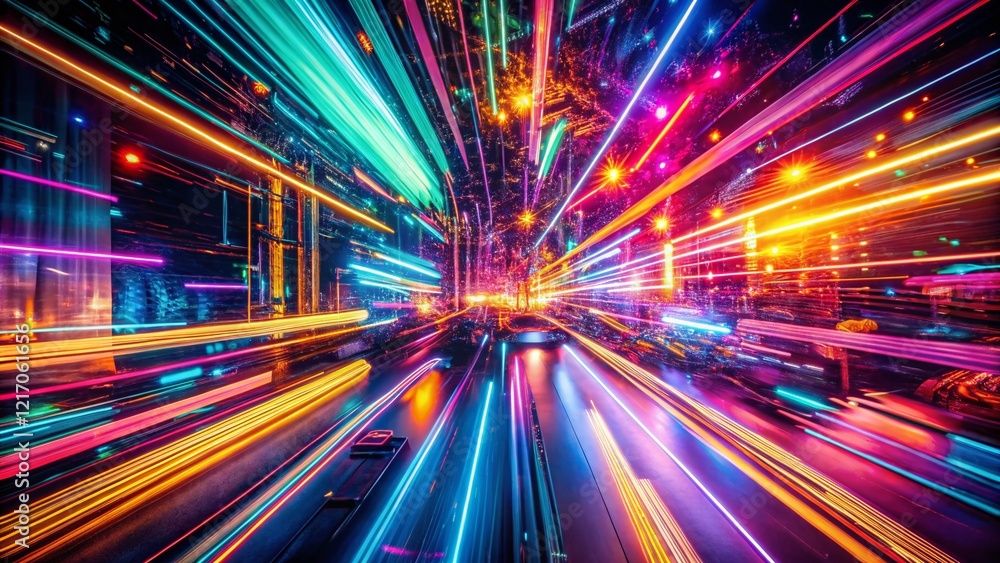 Retro Abstract Light Trails: Long Exposure Photography for Vintage Ad Campaigns Retro Abstract Light Trails: Long Exposure Photography for Vintage Ad Campaigns