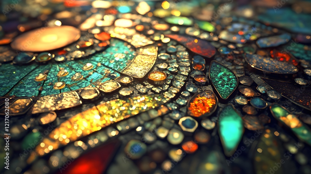 Warm Rustic Mosaic Tiles with Photorealistic Detail and Ambiance Warm Rustic Mosaic Tiles with Photorealistic Detail and Ambiance