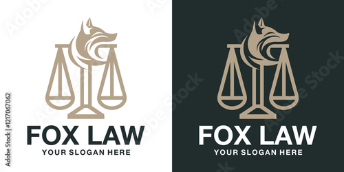 law FOX Logo Vector Minimalist Style Creative Modern line art Abstract Vector
