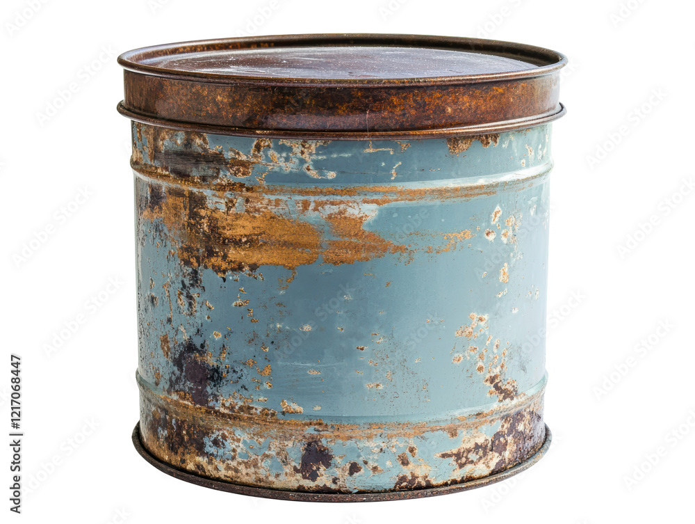 Isolated Old Rustic Metal Bucket Isolated Old Rustic Metal Bucket