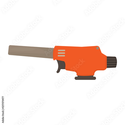 vector illustration of  blow torch or portable gas flame gun for canned gas