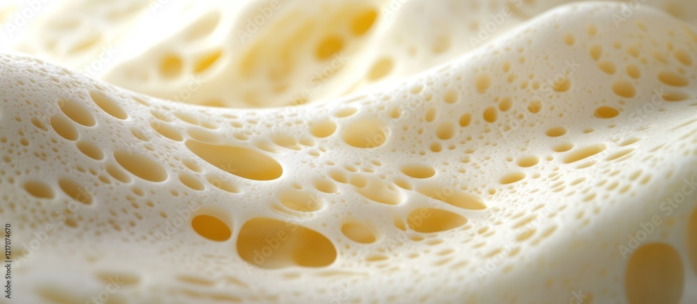 Creamy foam texture closeup, abstract background, food Creamy foam texture closeup, abstract background, food