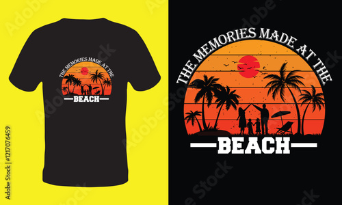 Retro summer t shirt design 