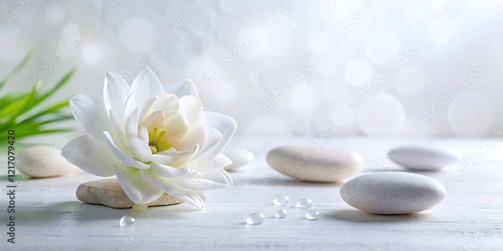 Serene Spa: White Minimalist Background for Wellness & Beauty Serene Spa: White Minimalist Background for Wellness & Beauty