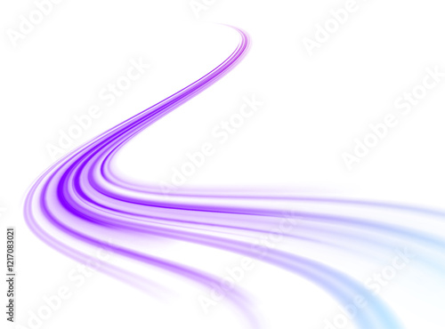 Png futuristic technological style. Png abstract background with speed lines. Neon color rays vector abstract background. The light lines of the road a blue light background creating of movement