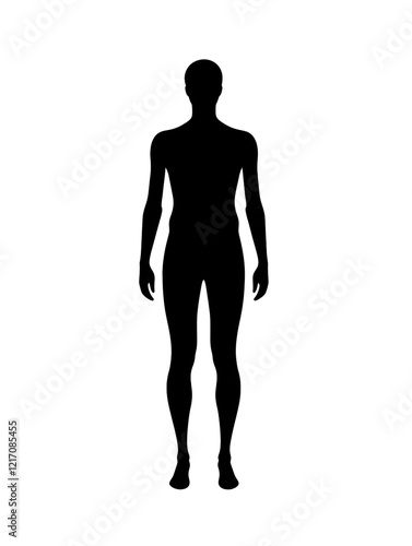 Isolated Man Full Body Silhouette