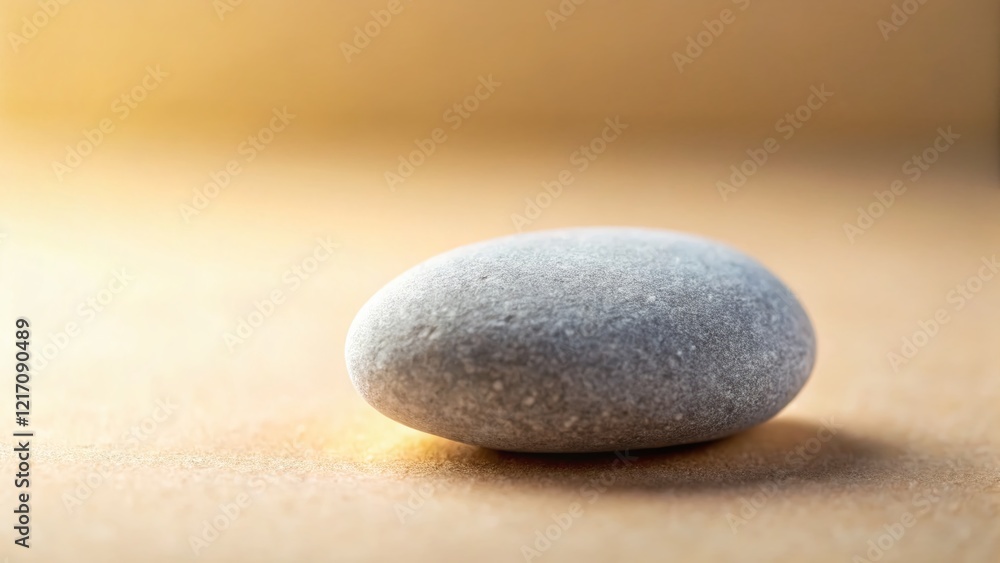 Smooth Gray Pebble Stone on Light Background - Copy Space for Text Smooth Gray Pebble Stone on Light Background - Copy Space for Text