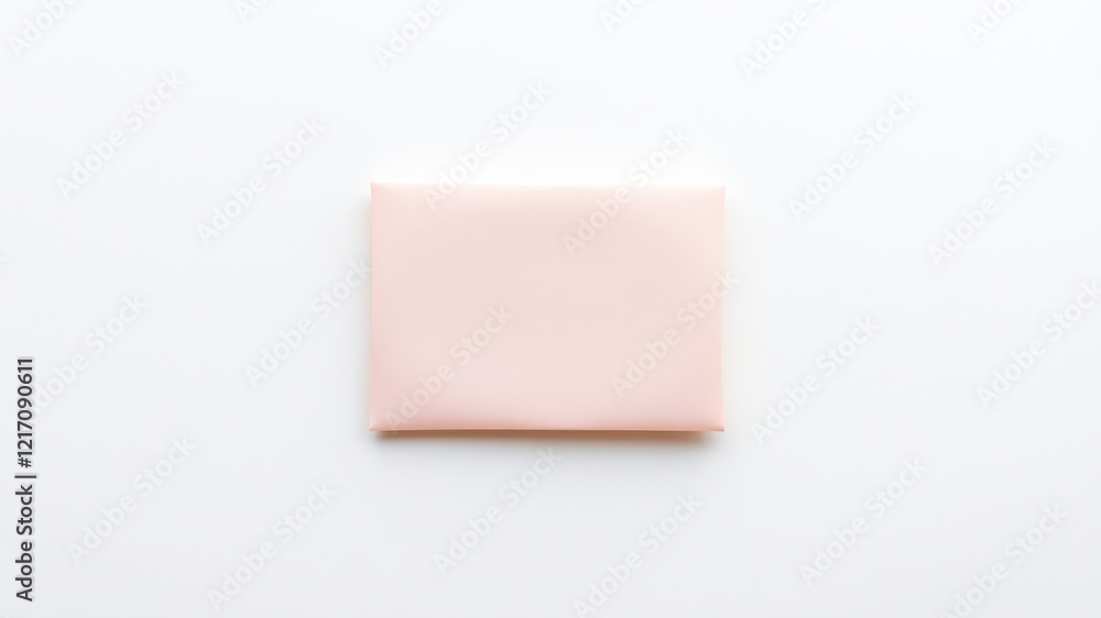 A blush pink square package on a white background, perfect for minimalist branding or product mockups. A blush pink square package on a white background, perfect for minimalist branding or product mockups.
