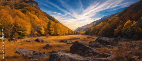 Autumn Valley Scenic Landscape