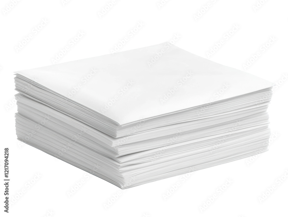 Isolated Stack of White Paper Isolated Stack of White Paper