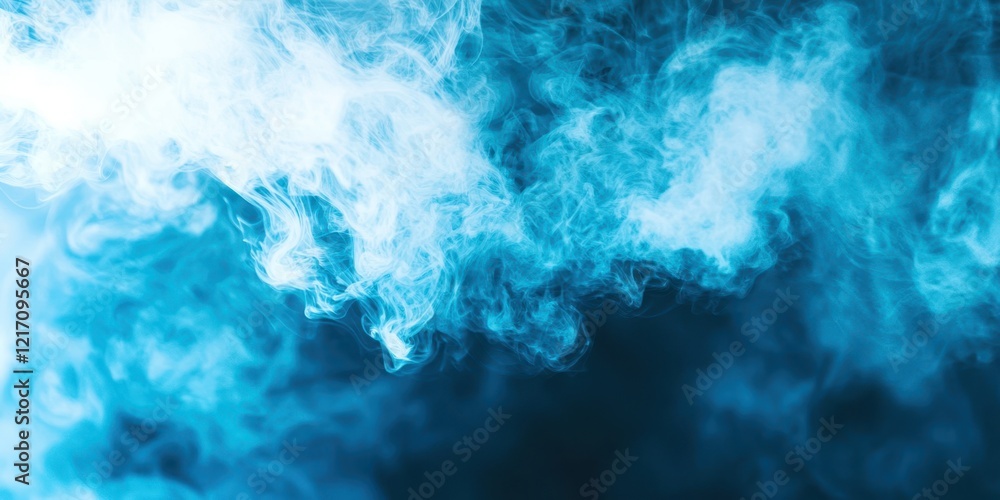 Blue smoke cloud with white clouds Blue smoke cloud with white clouds