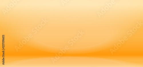 Yellow studio room. Limbo summer background. Yellow empty 3d studio backdrop. Clean scene for product presentation. Mockup template with podium. Vector illustration