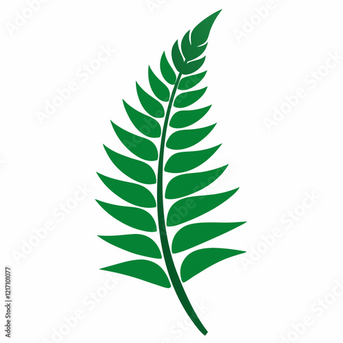 green leaf isolated on white background