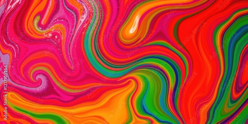 Obraz premium Abstract Swirling Vibrant Hues A Dynamic and Energetic Color Pattern