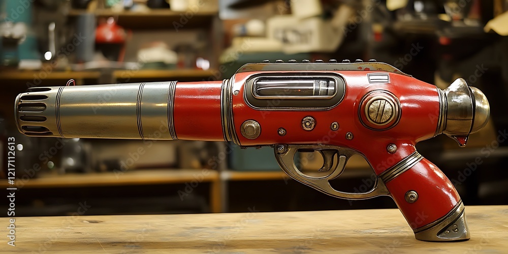 Fototapeta premium a toy gun with a hand holding it