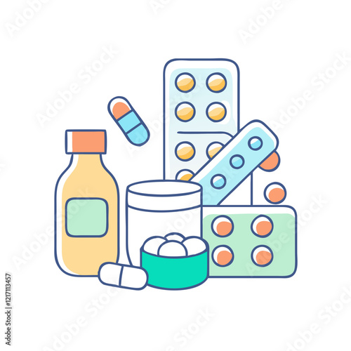 over the counter medicine icon, over the counter medicine vector illustration-simple illustration of over the counter medicine, perfect for over the counter medicine logos and icons